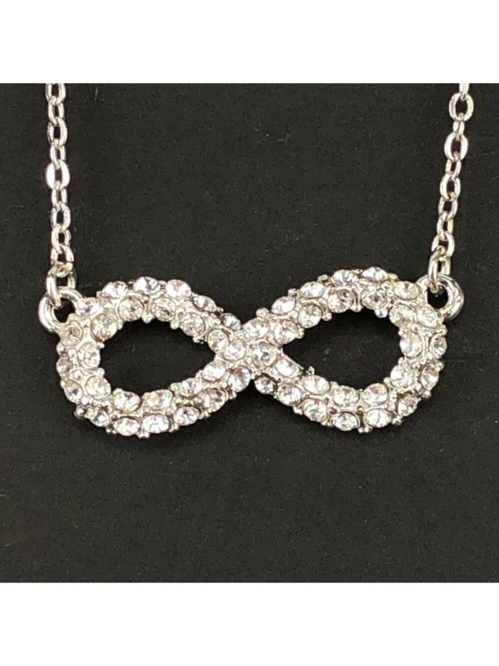 Dana Buchman Necklace Earrings Set Silver Tone Infinity